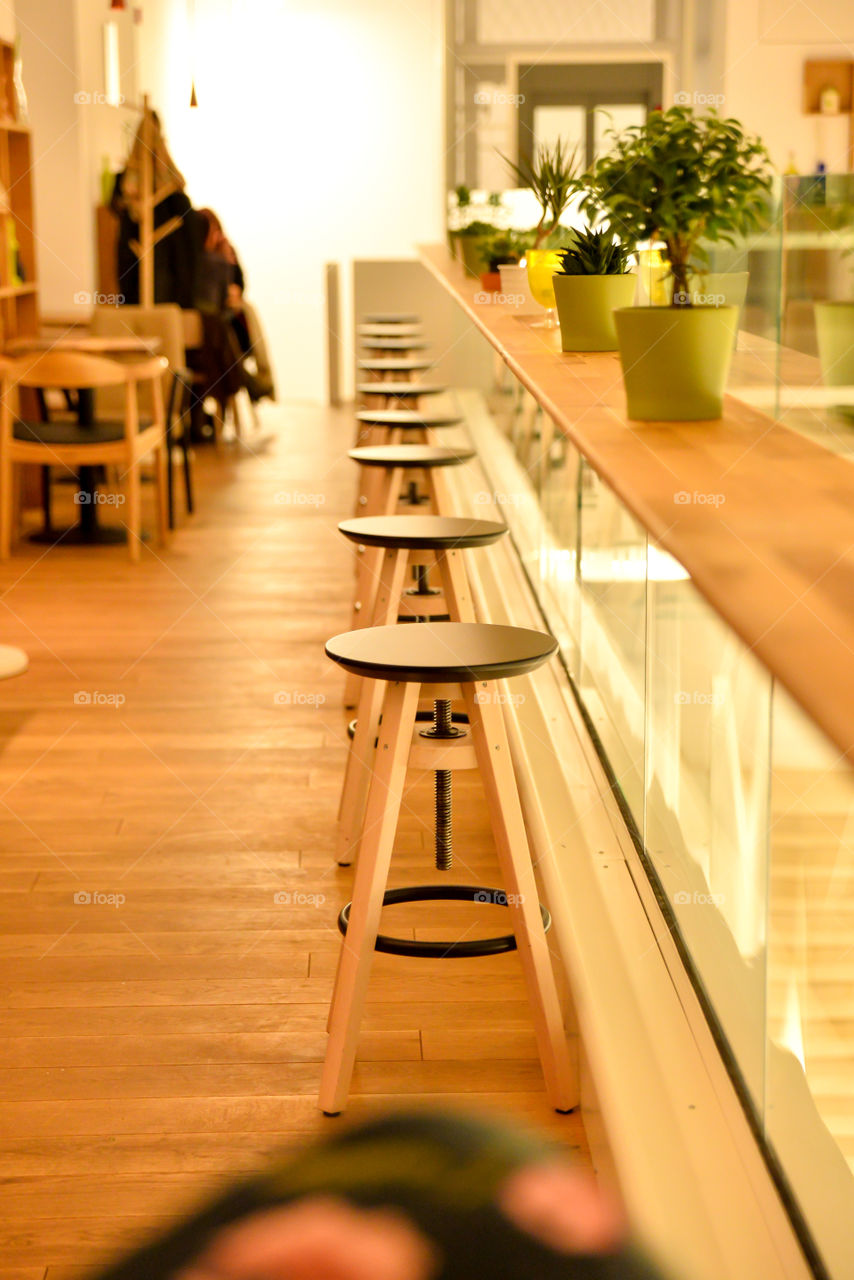 View of a cafe interior