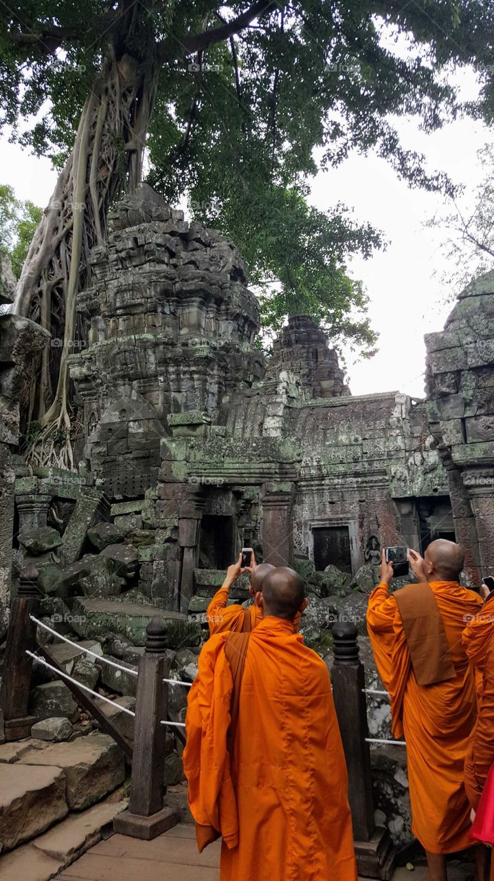 monks and temple