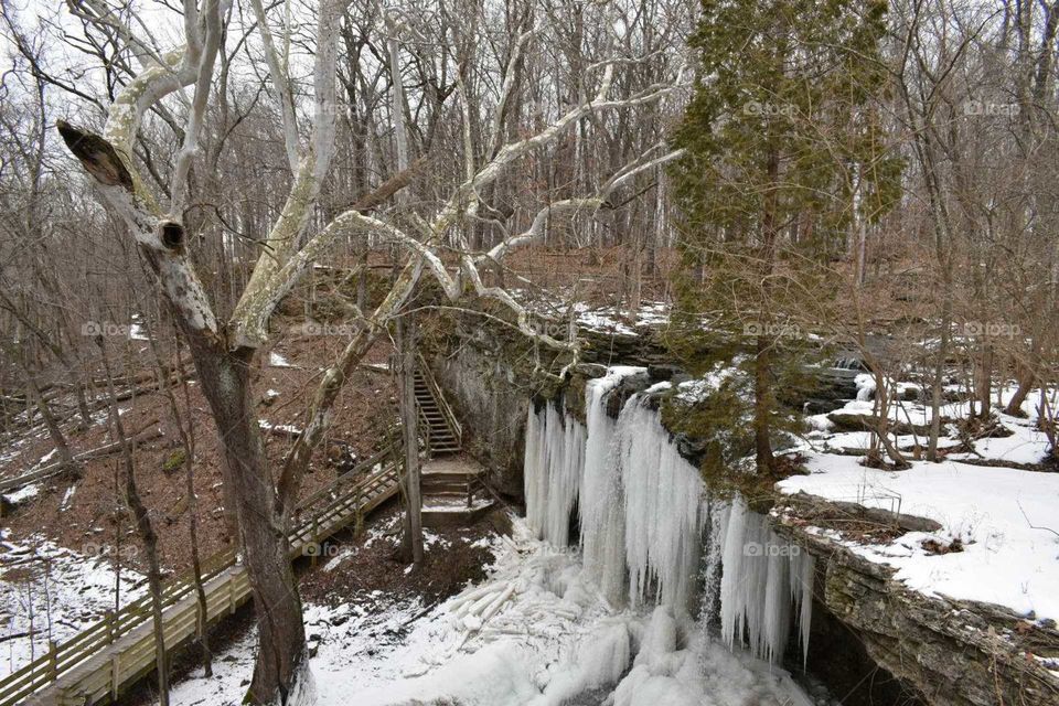 icy waterfall
