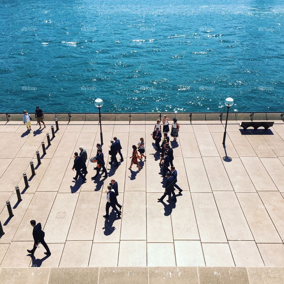 Sydney Australia Pedestrians by the Opera House
