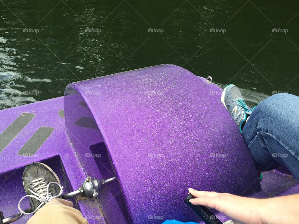 Purple paddleboat