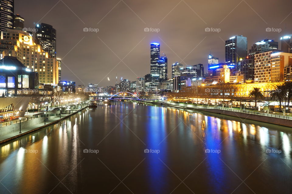 Melbourne at night