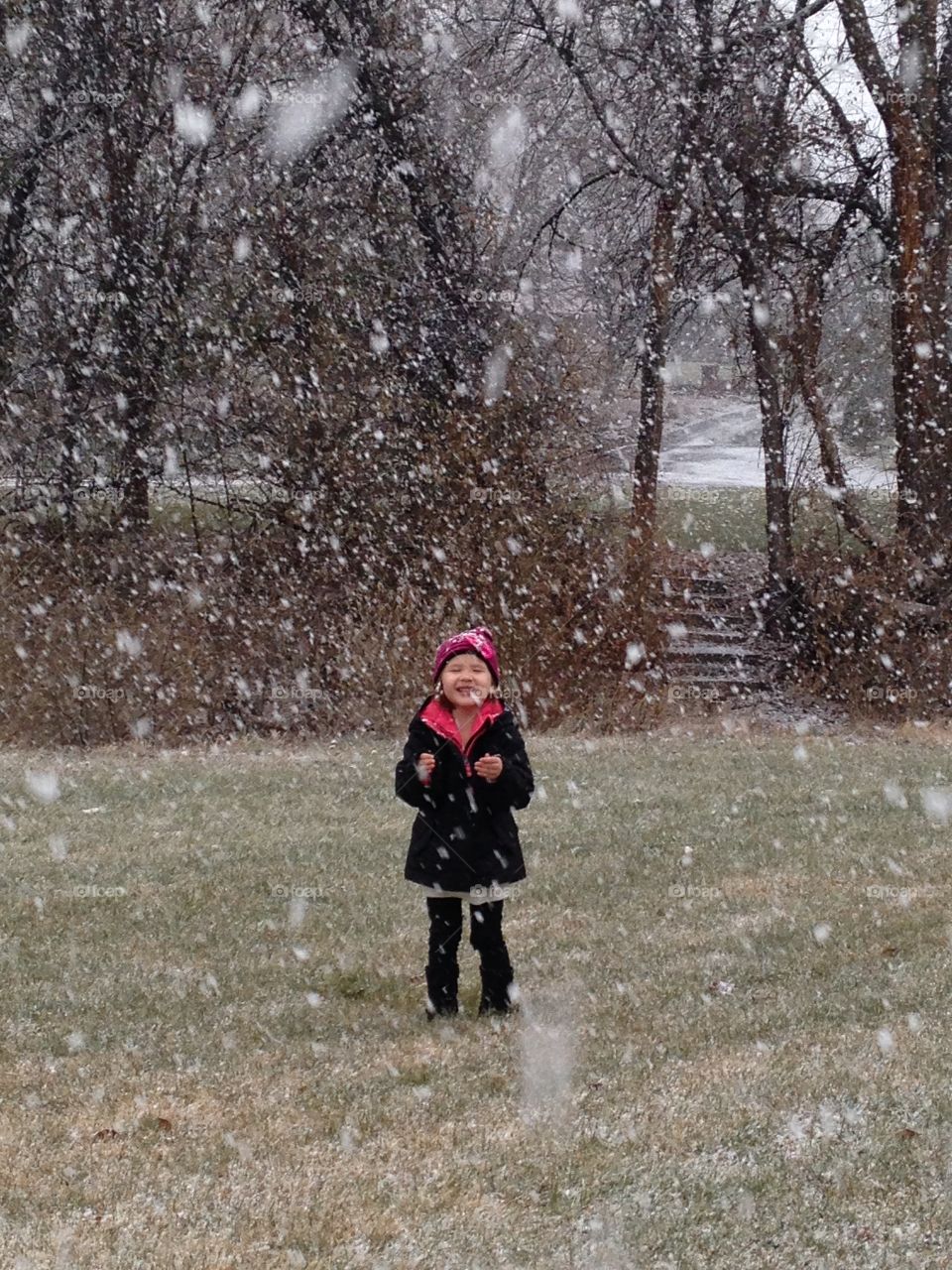 Happiness and snowfall 