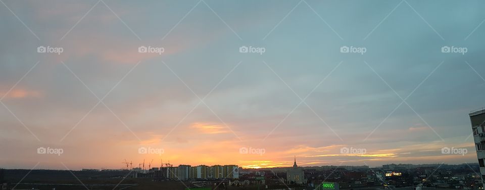sunset in Kiev