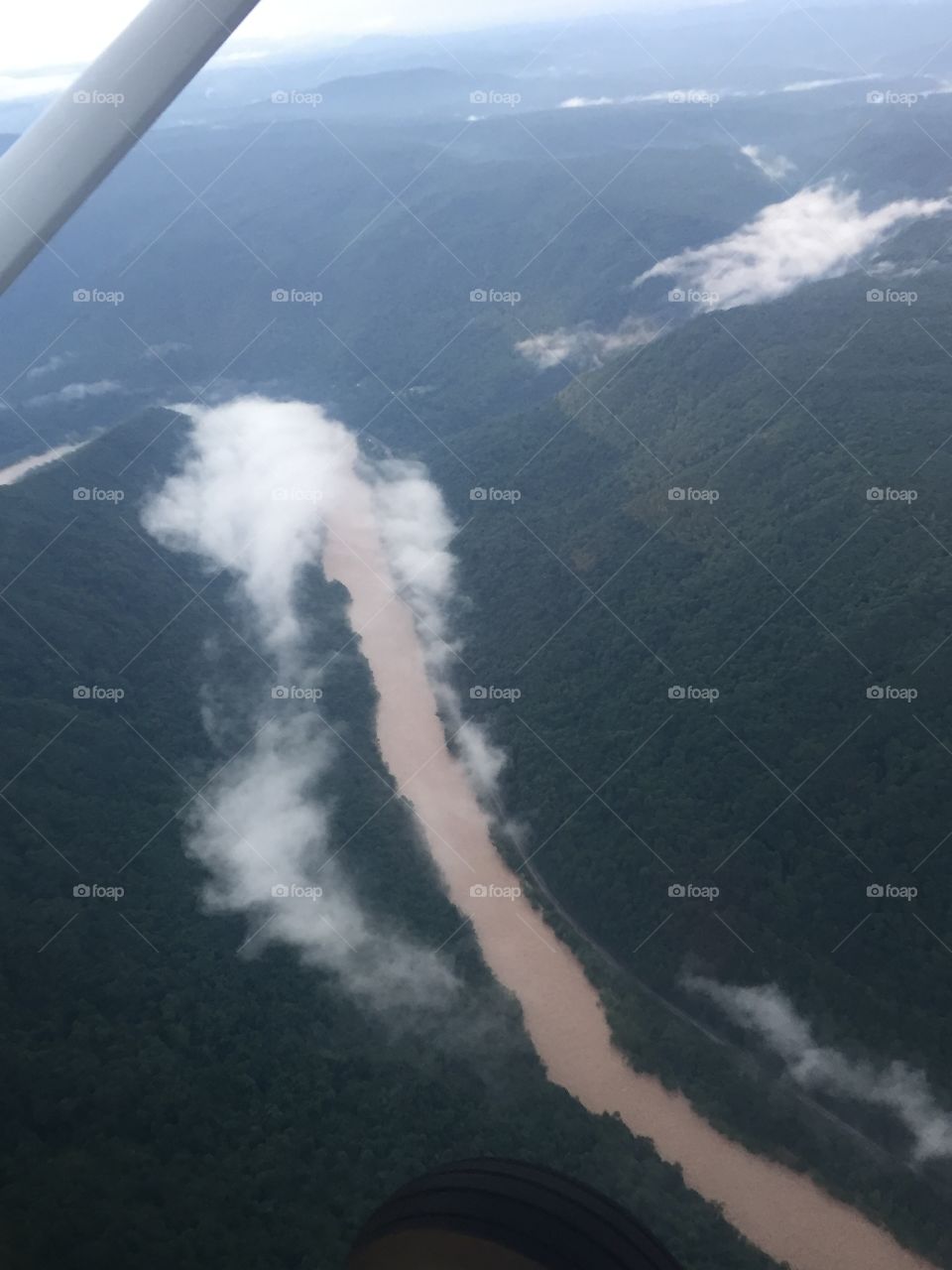 View of the New River in WV after the floods 