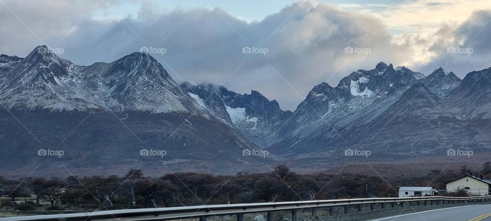 mountains and a cloudy sky