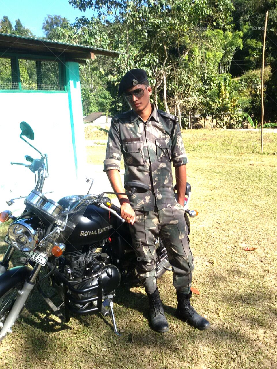 with my Royal Enfield Thunderbird 350