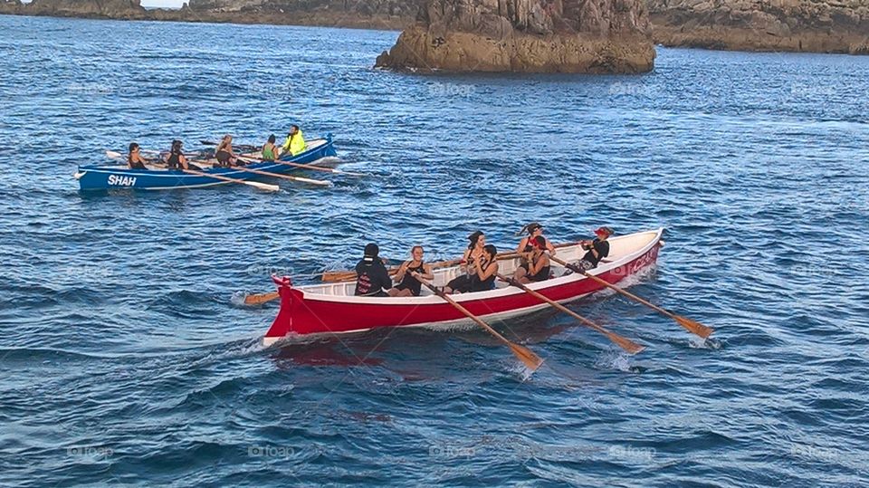 Gig racing between tresco and St Mary’s, Isles of Scilly 