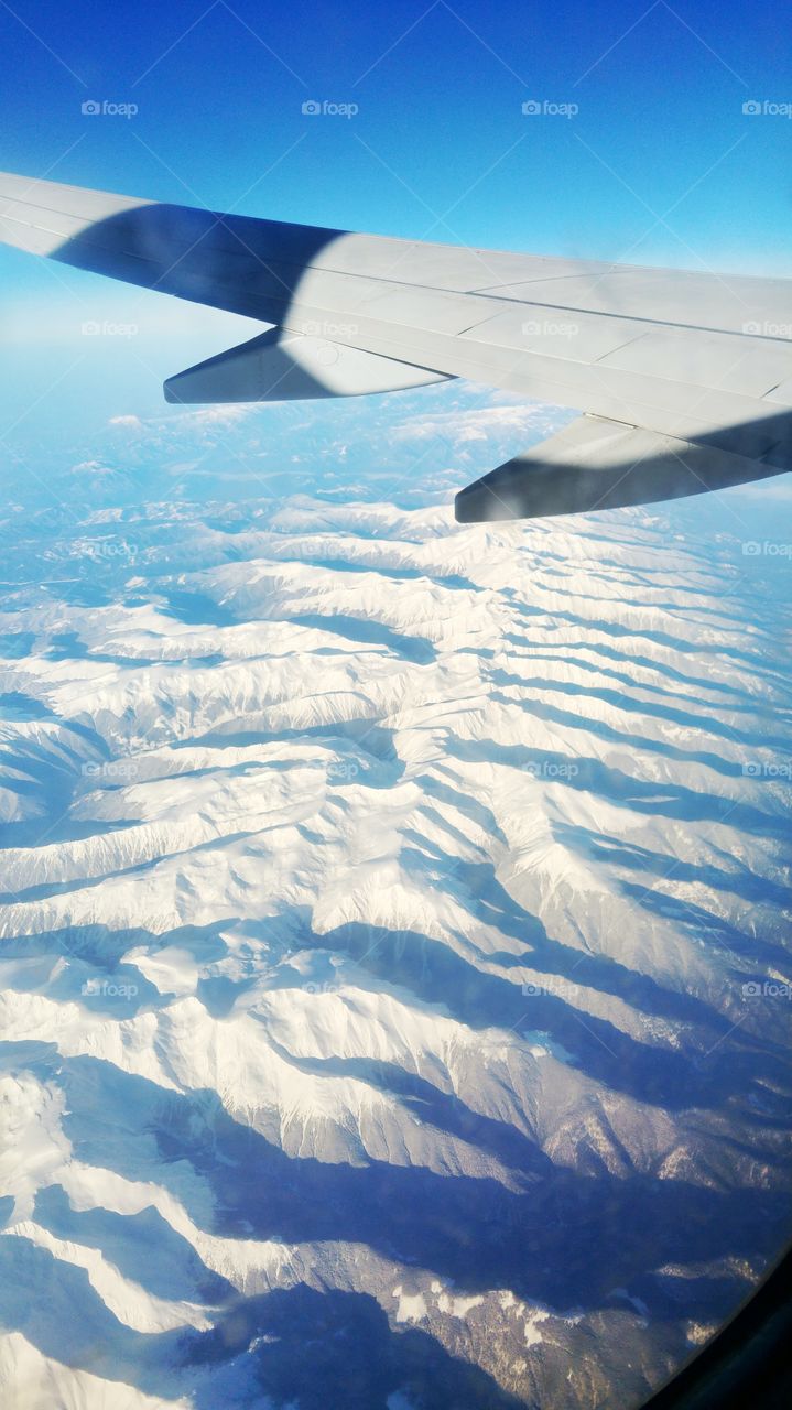 Mountains from Bird's View Over Europe