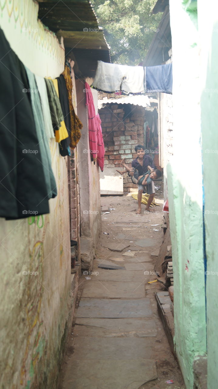 kids and slums