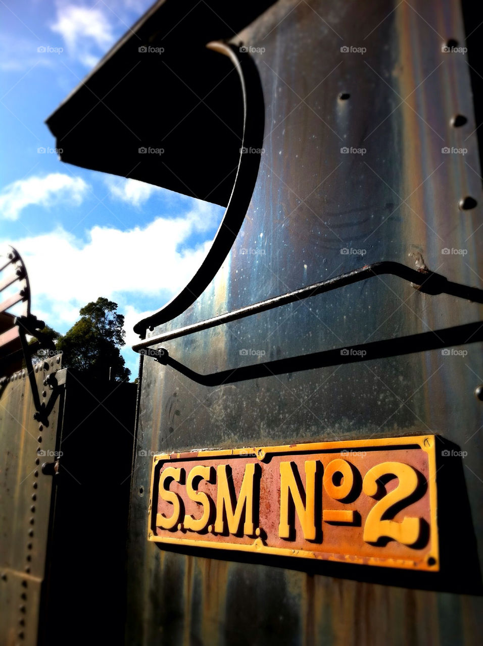 summer vintage train engine by carbide73