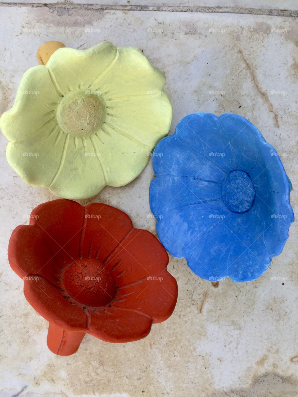 Coloured Flowers handmade 