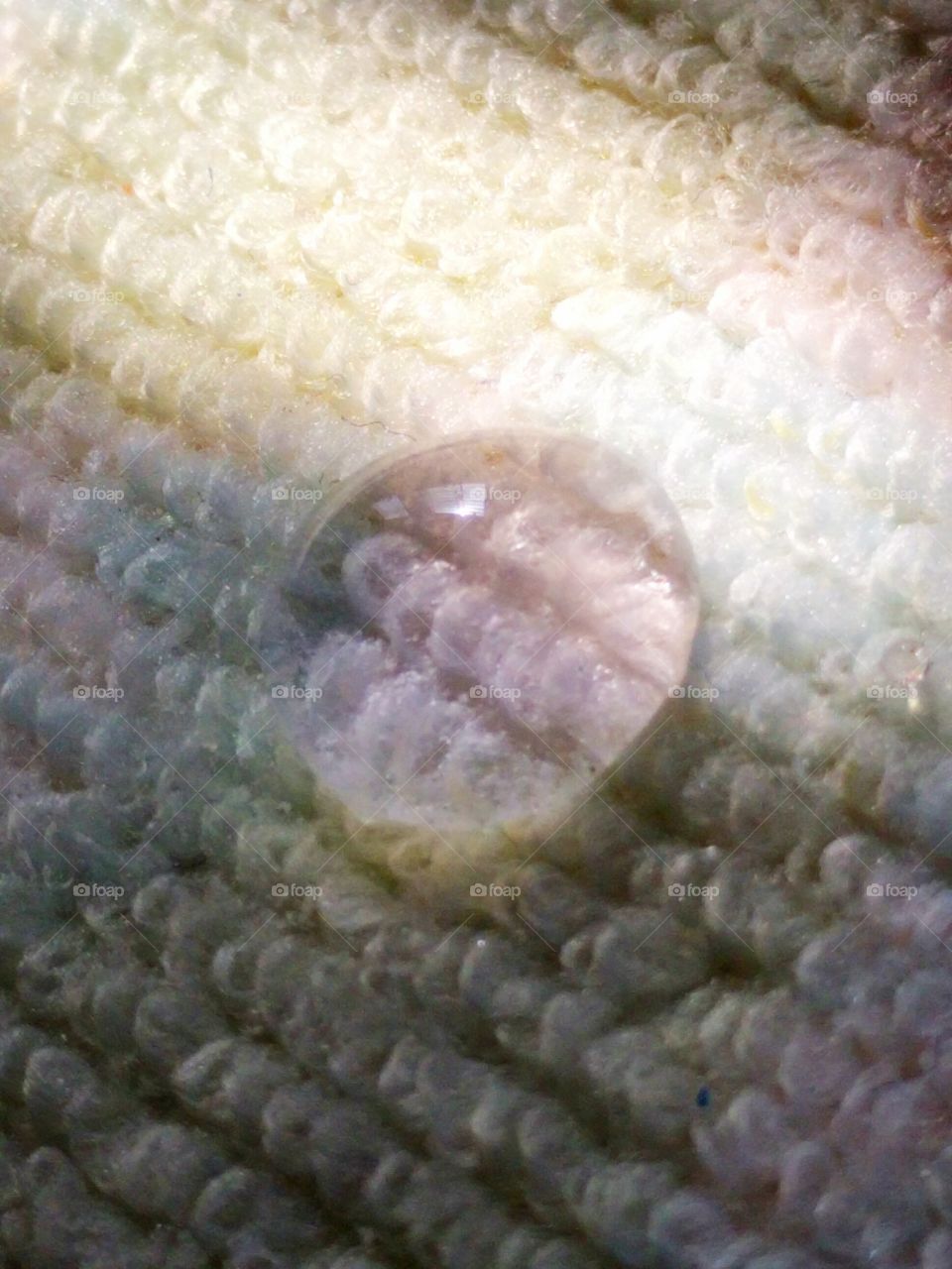 Small Droplet on Drying Towel