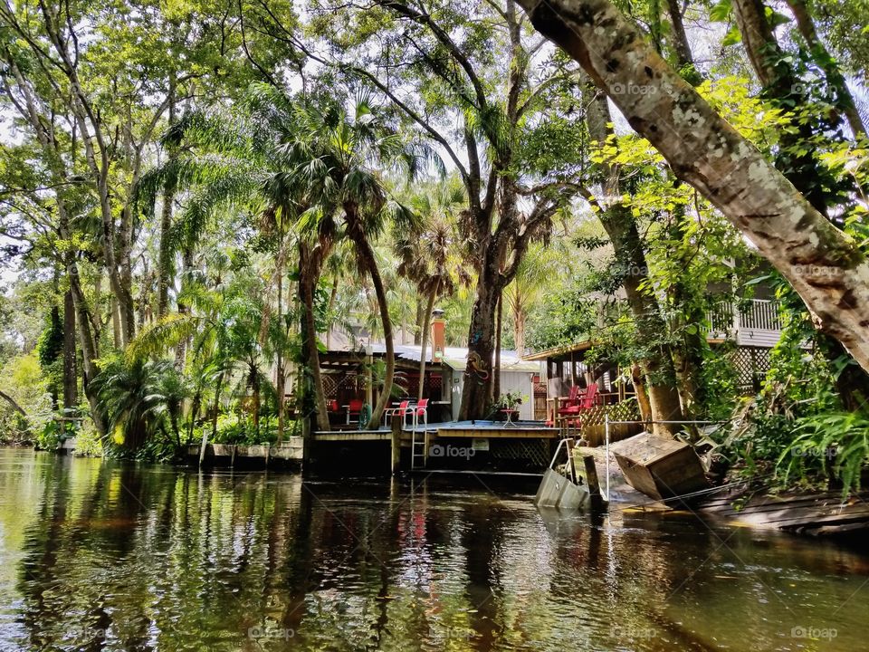 Kayaking down the Weeki Watchi River