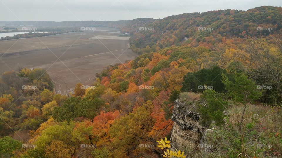 Fall on the Illinois Mississippi river bluffs