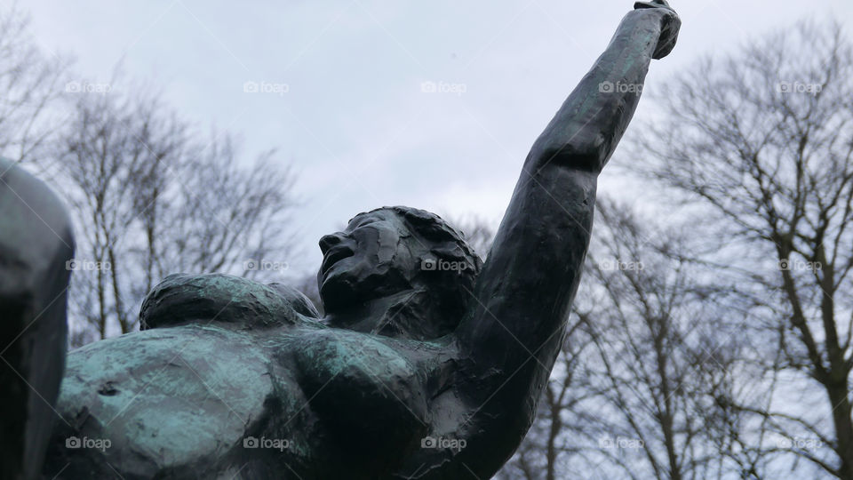 Sculpture of a woman.