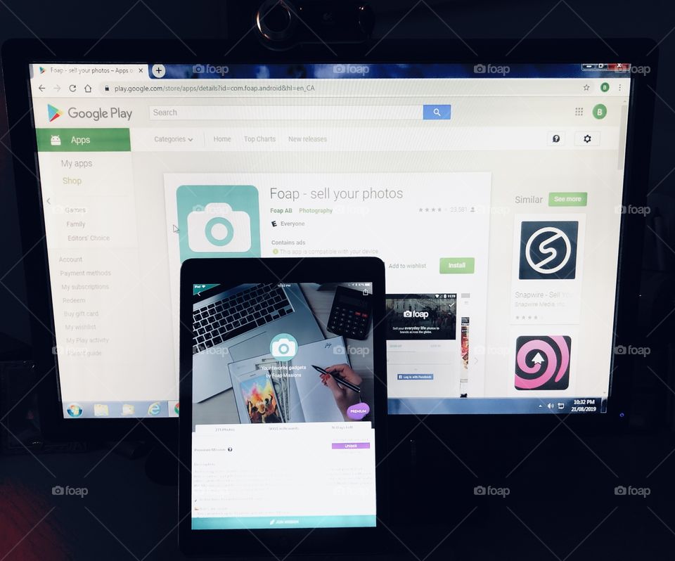 Computer Screen And IPad