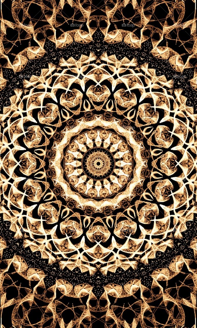 My Circular Reflectional Glowing Floral Design.