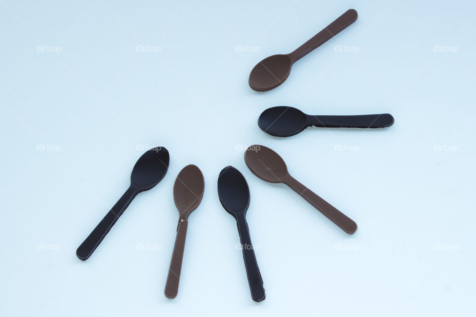 Spoons of chocolate