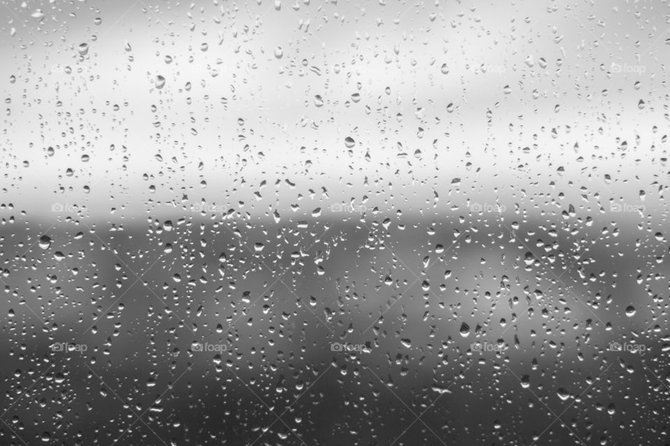 Raindrops on window 