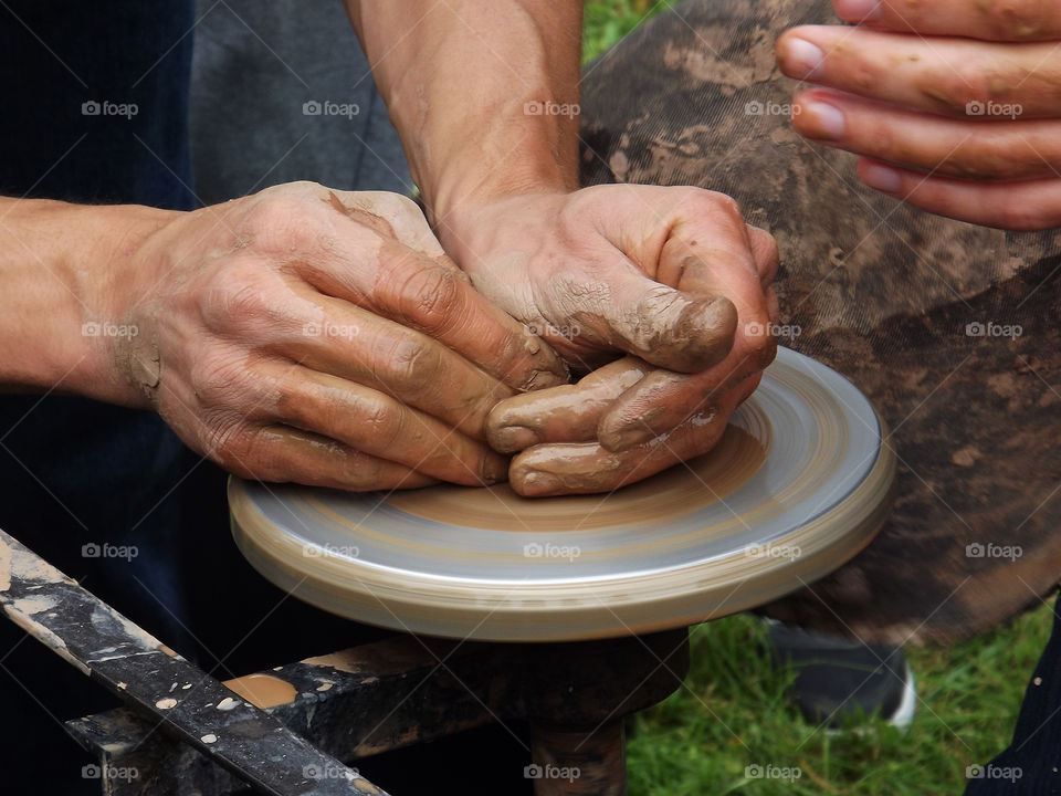 Hands of a potter