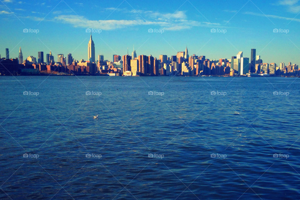 new york city vintage skyline manhattan by stephenfc