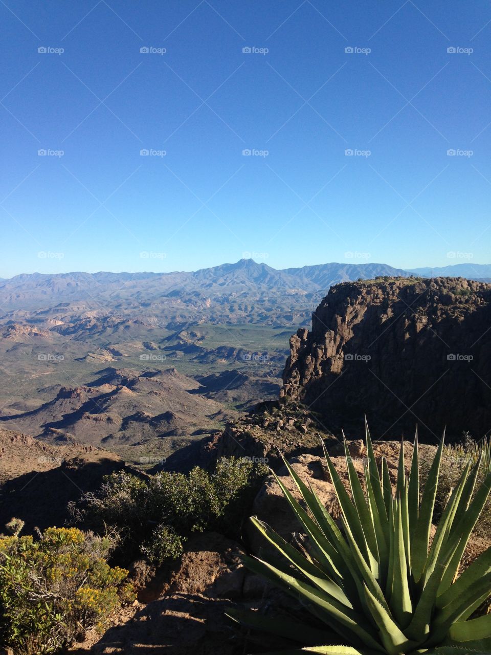 Four Peaks From Superstition Mountains