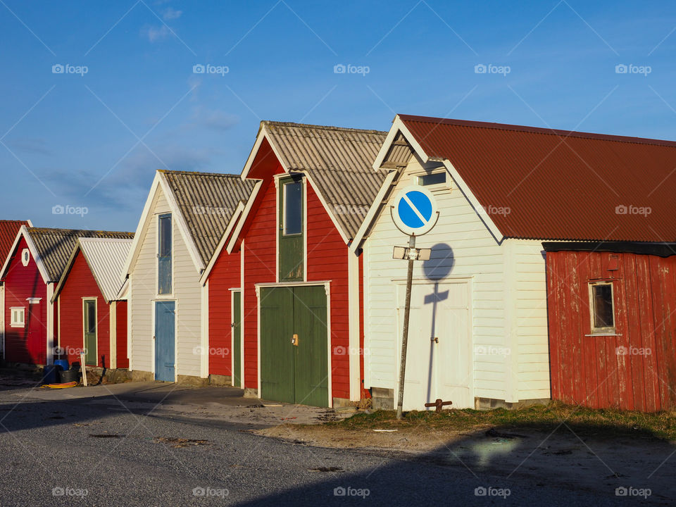 Colorful shelters. 