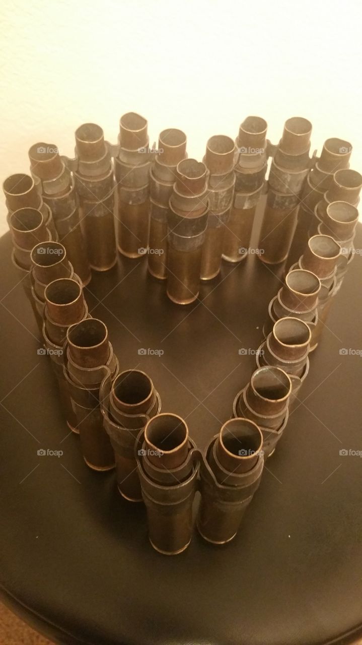 Love and War. 50.cal bullets in the shape of a heart