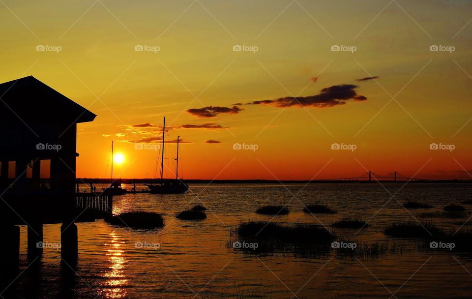 Dock at sunset