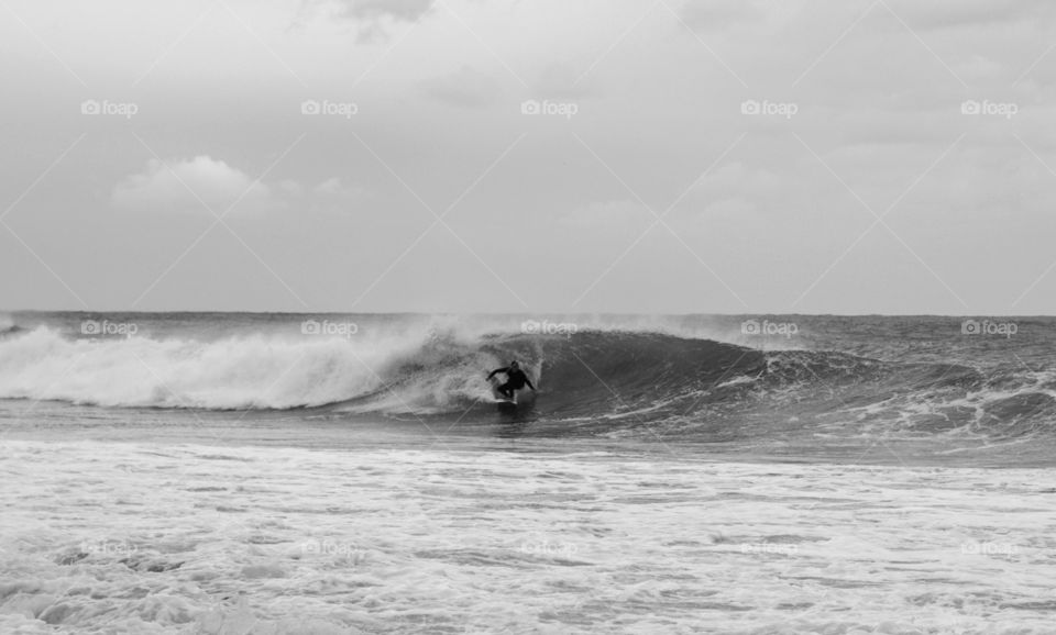 Monochrome surfer