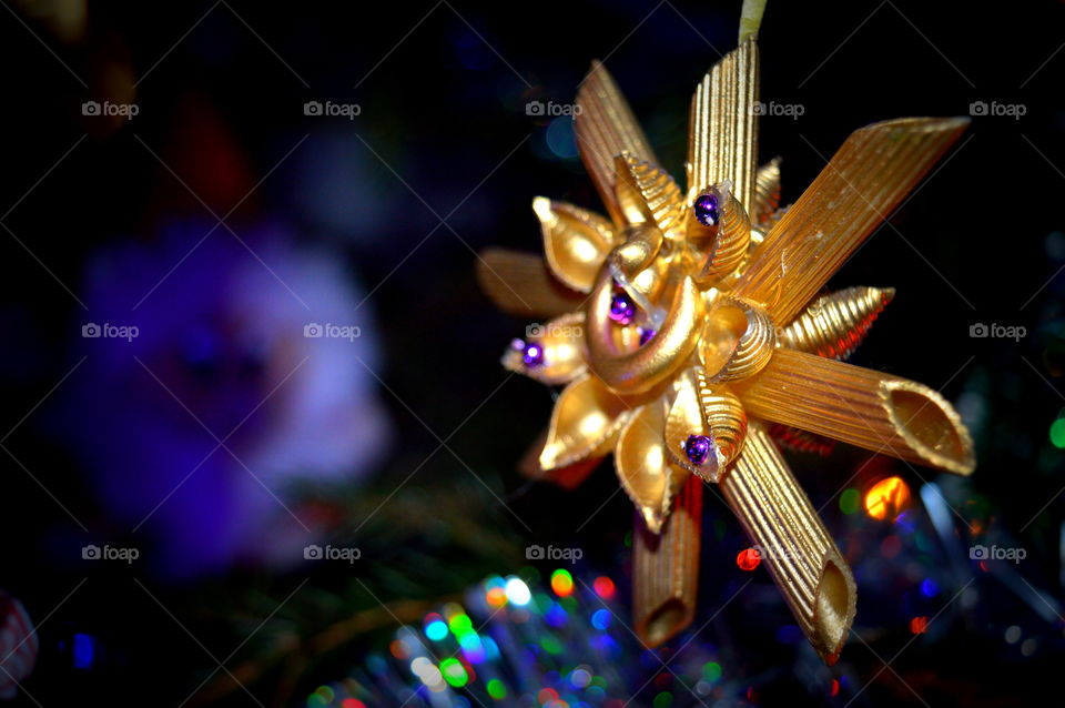 christmas decoration in macro