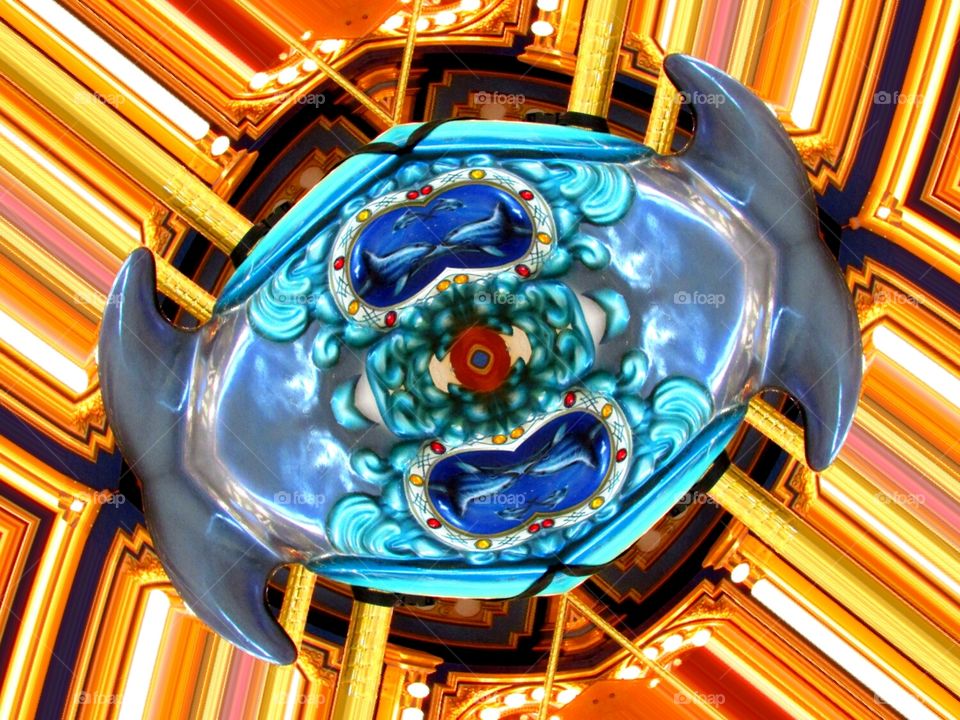 digital art dolphin carousel