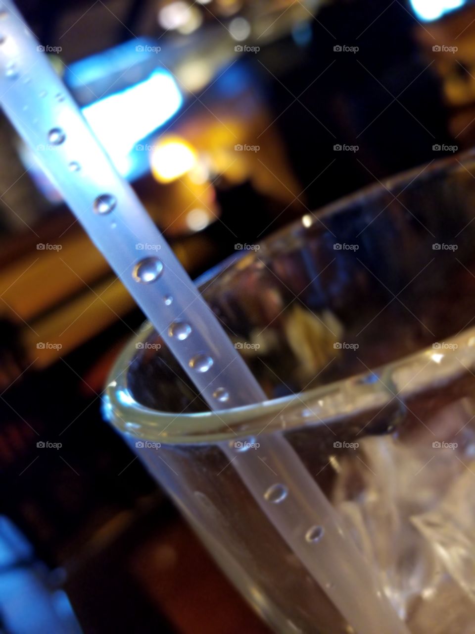 The Water Droplets are Patiently Waiting in My Drinking Straw