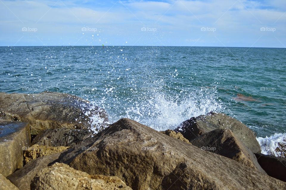 waves crashing