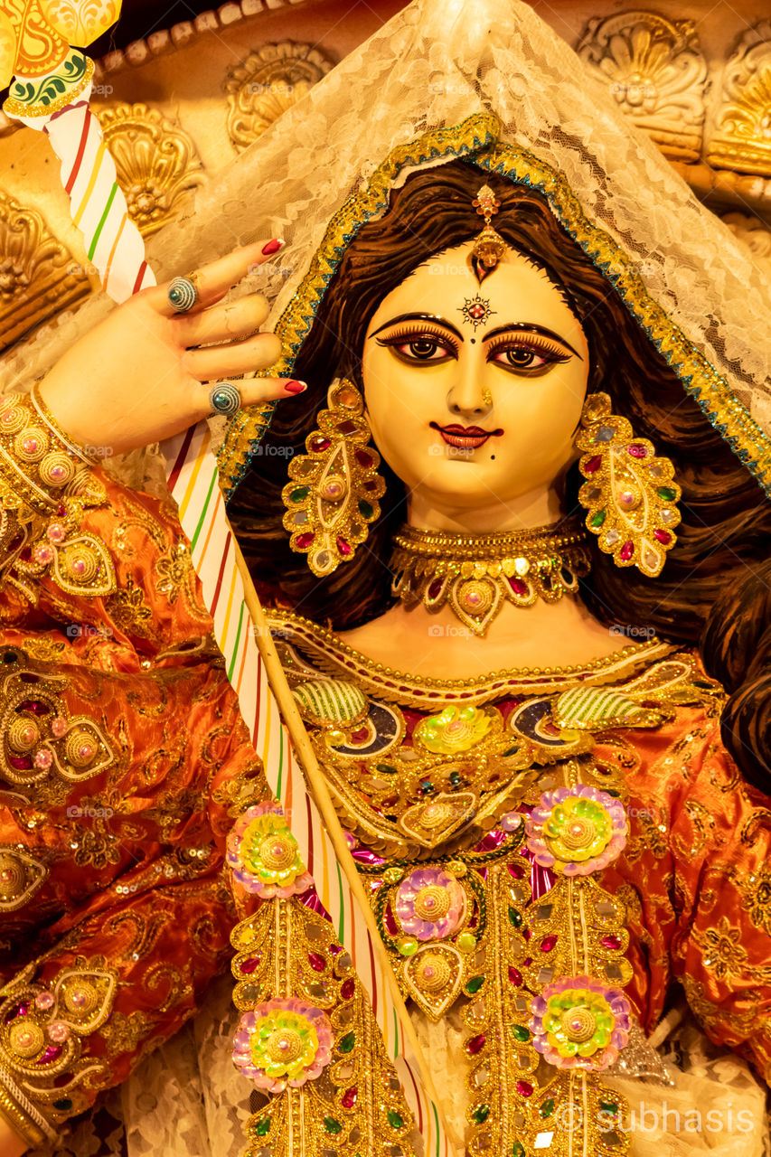 Goddess Durga
It's a holy festival for Hindu which is also known as Navaratri/ Dussera arranged once in every year