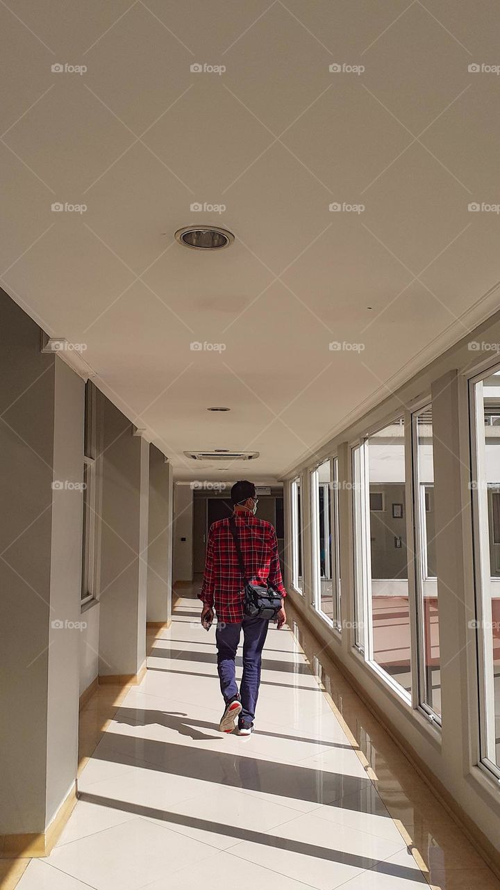 One source of light comes from sunlight through the window