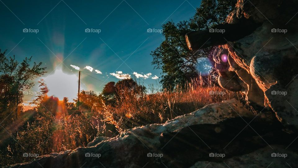 Broken concrete of dam