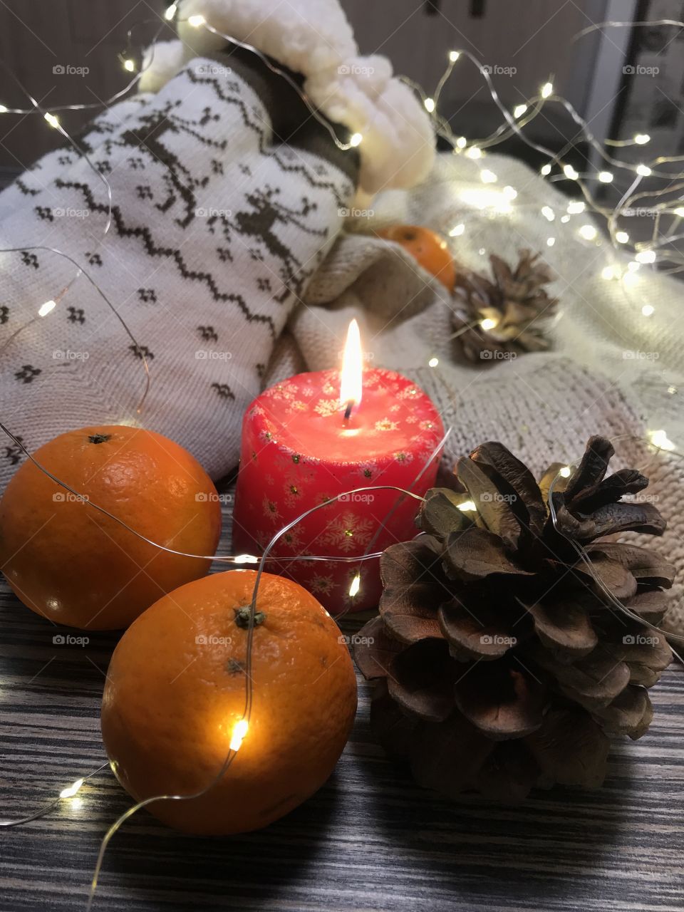 romantic mandarins and garland