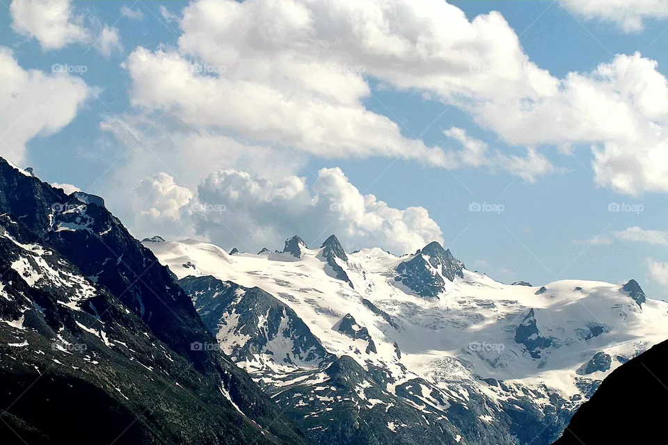 Berge im Schnee