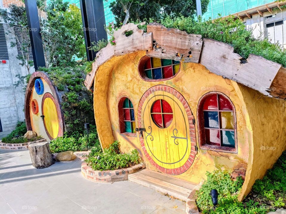 A view of the Hobbit Home Garden at Food Bayana Penang .