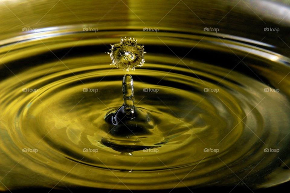 Water drop and splash