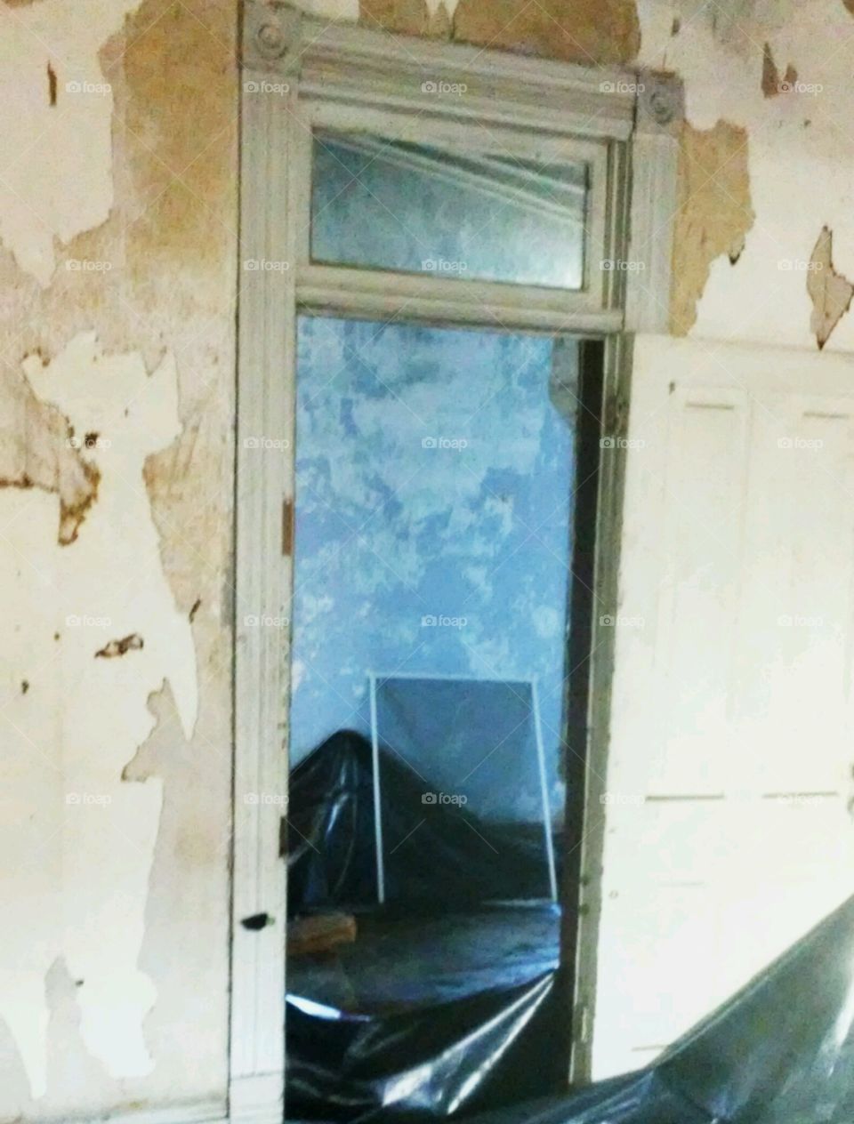 vintage old window in 1900s apartment