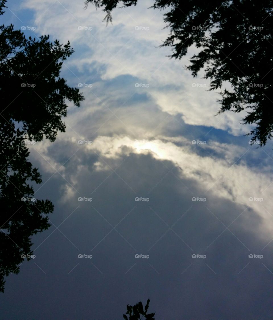 Looking Up at A Stormy Sky