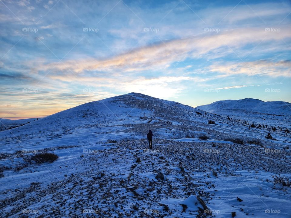 Sunrise beautiful ombre colors exploding in the northern sky