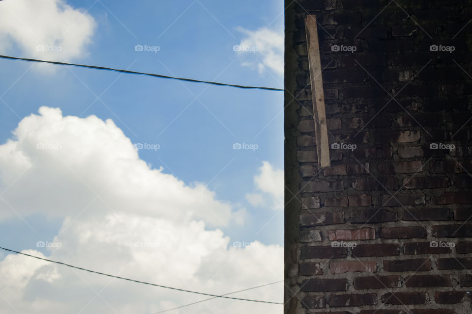 bluesky and wall