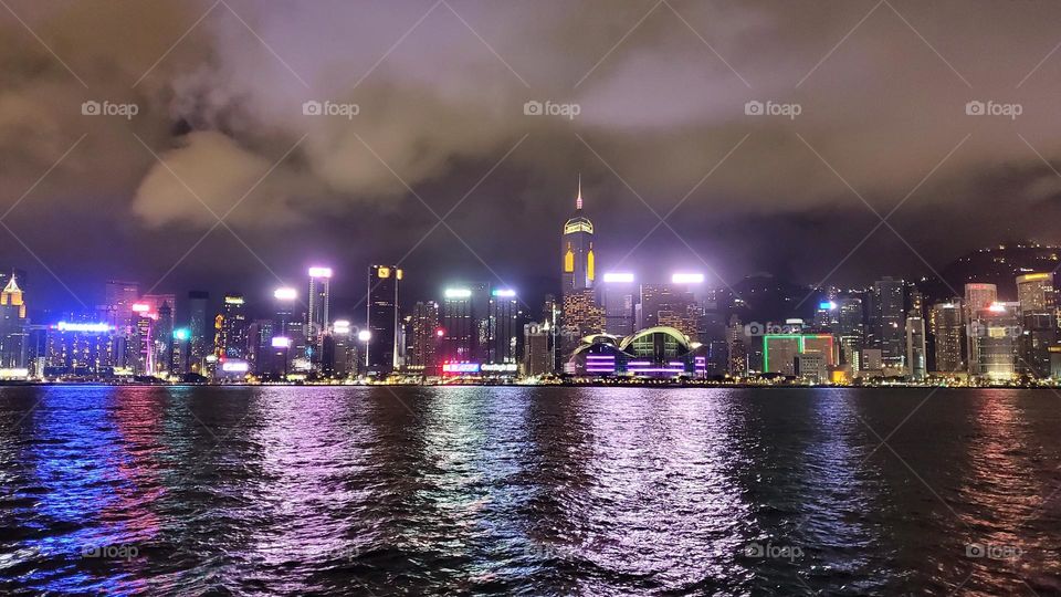 beautiful port night view