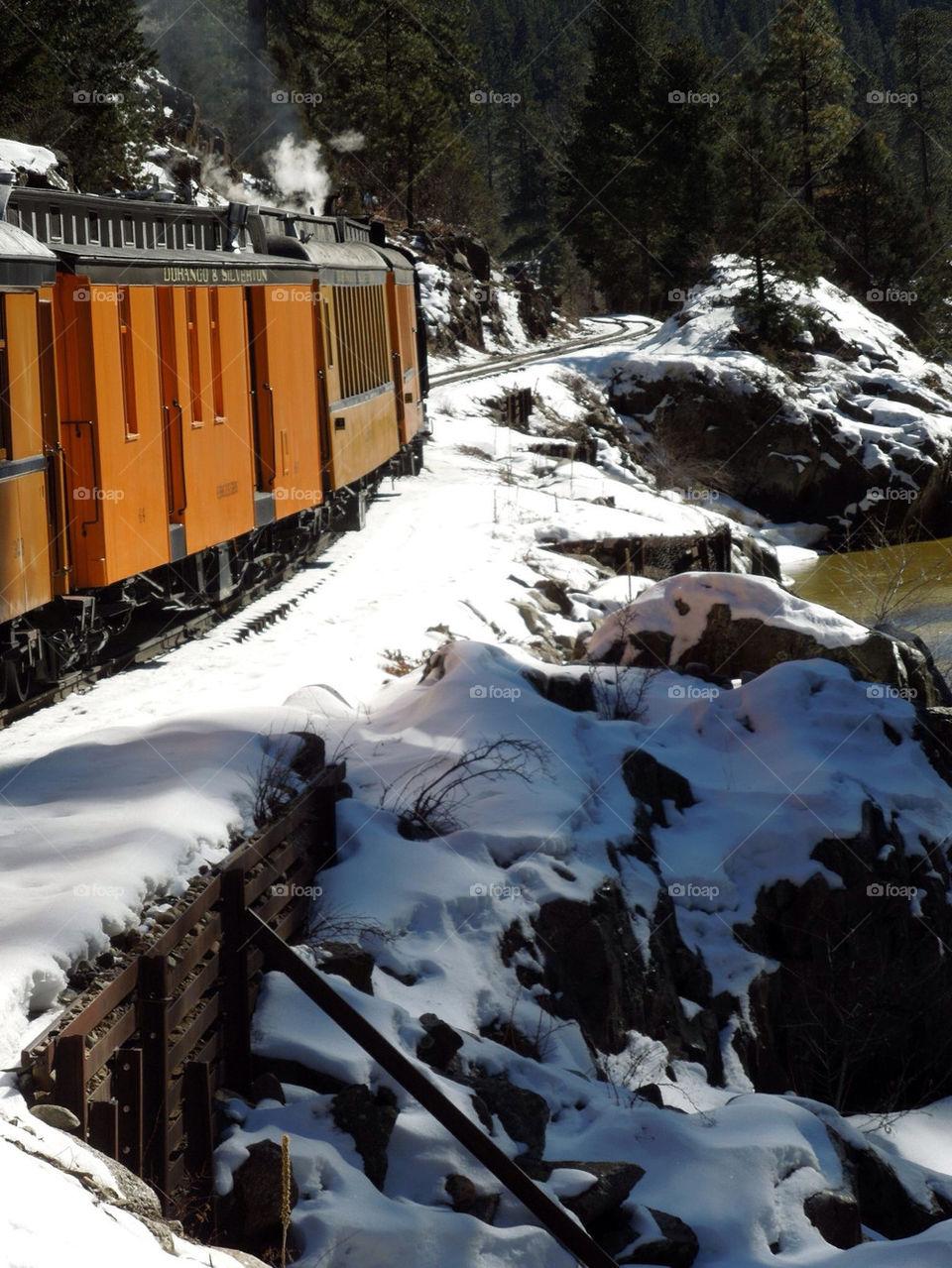 snow train river mountains by oneeighteen