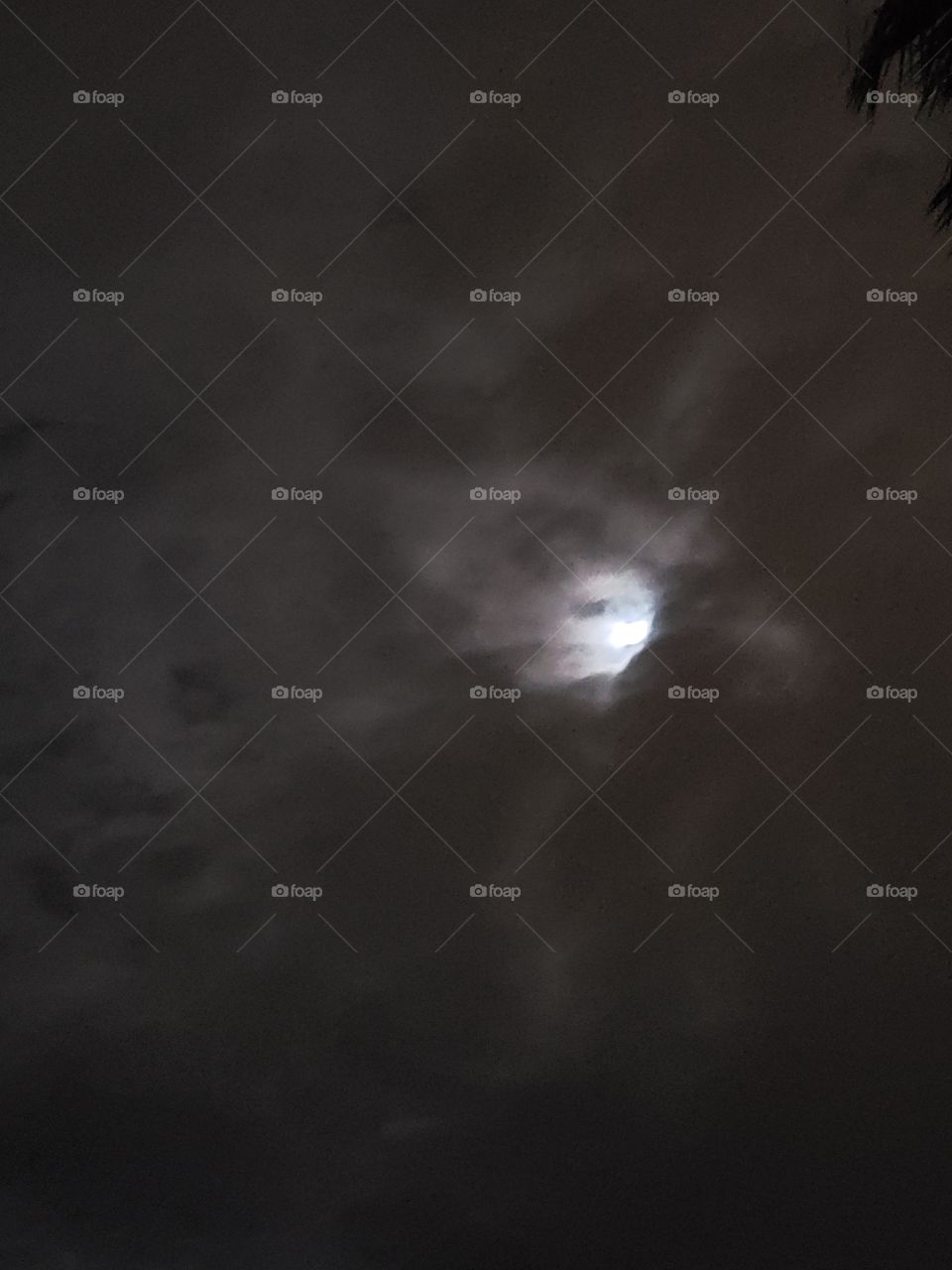 moon in the clouds