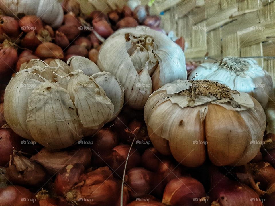 Onion and garlic are two important ingredients in cooking. They can be used in seasoning in order to make the food tasty.